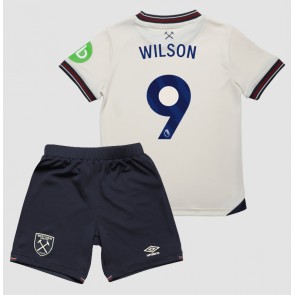 Lacne Dětský Futbalové dres West Ham United Callum Wilson #9 2025-26 Krátky Rukáv - Preč (+ trenírky)